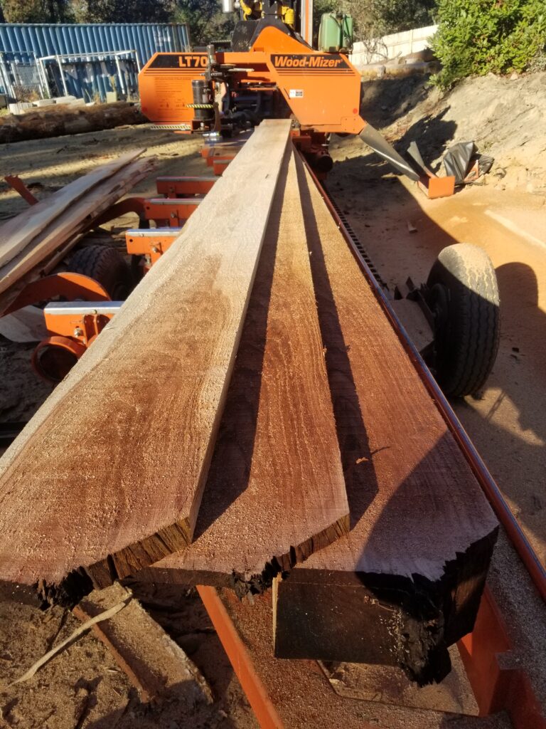 Milling up fence boards for a local customer.